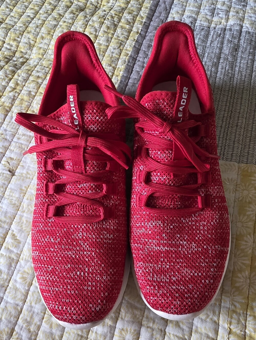 Women’s Lightweight Knit Sneakers in Red